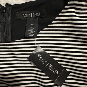 Black and White Strip Body-con Black House | Whit Market Dress